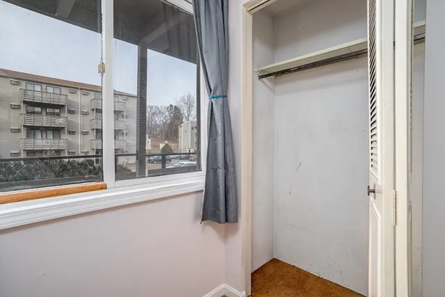 a view of a glass door with a glass door