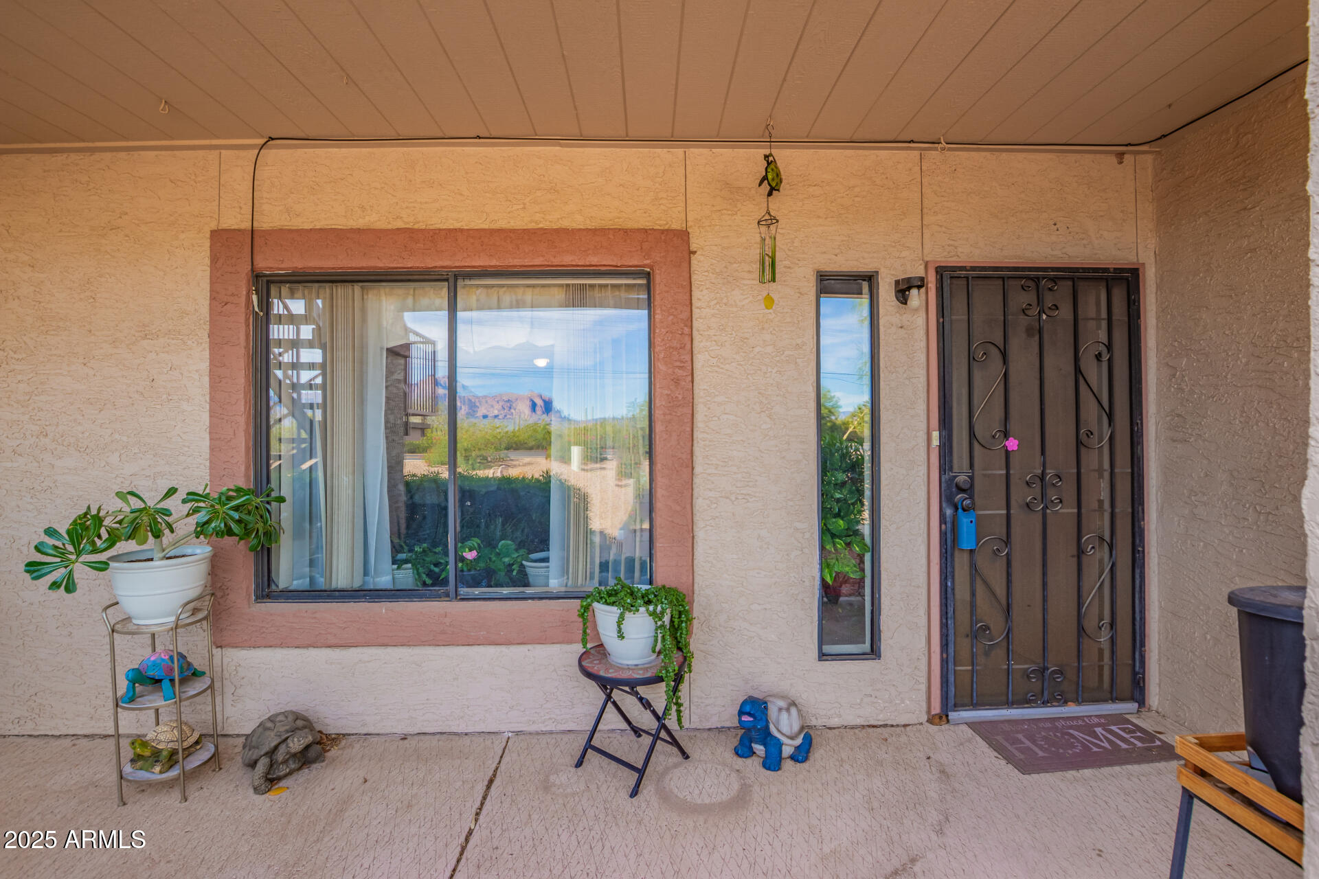 1440 North Idaho Road, Unit 1081 Apache Junction, AZ 85119 - Photo 6 of 33 a potted plant sitting in front of a house