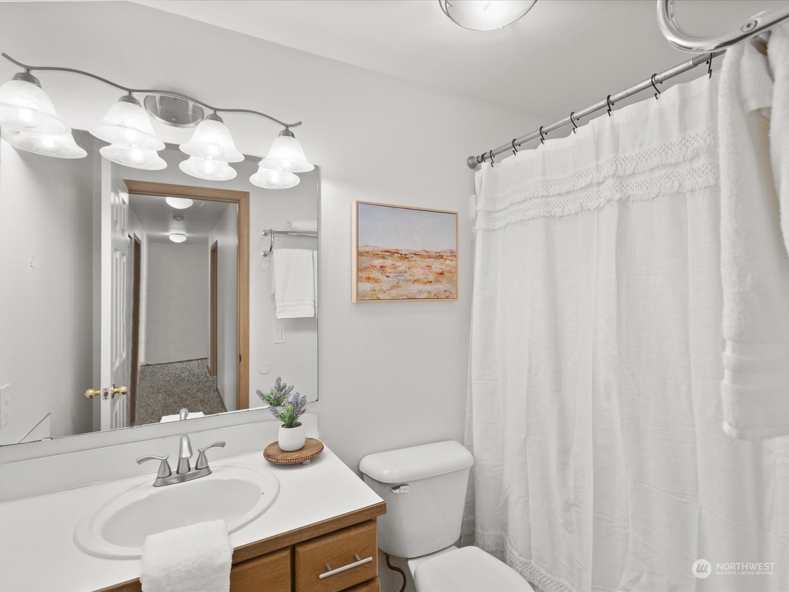 3415 189th Street Southeast Bothell, WA 98012 - Photo 21 of 33 a bathroom with a sink vanity mirror and toilet