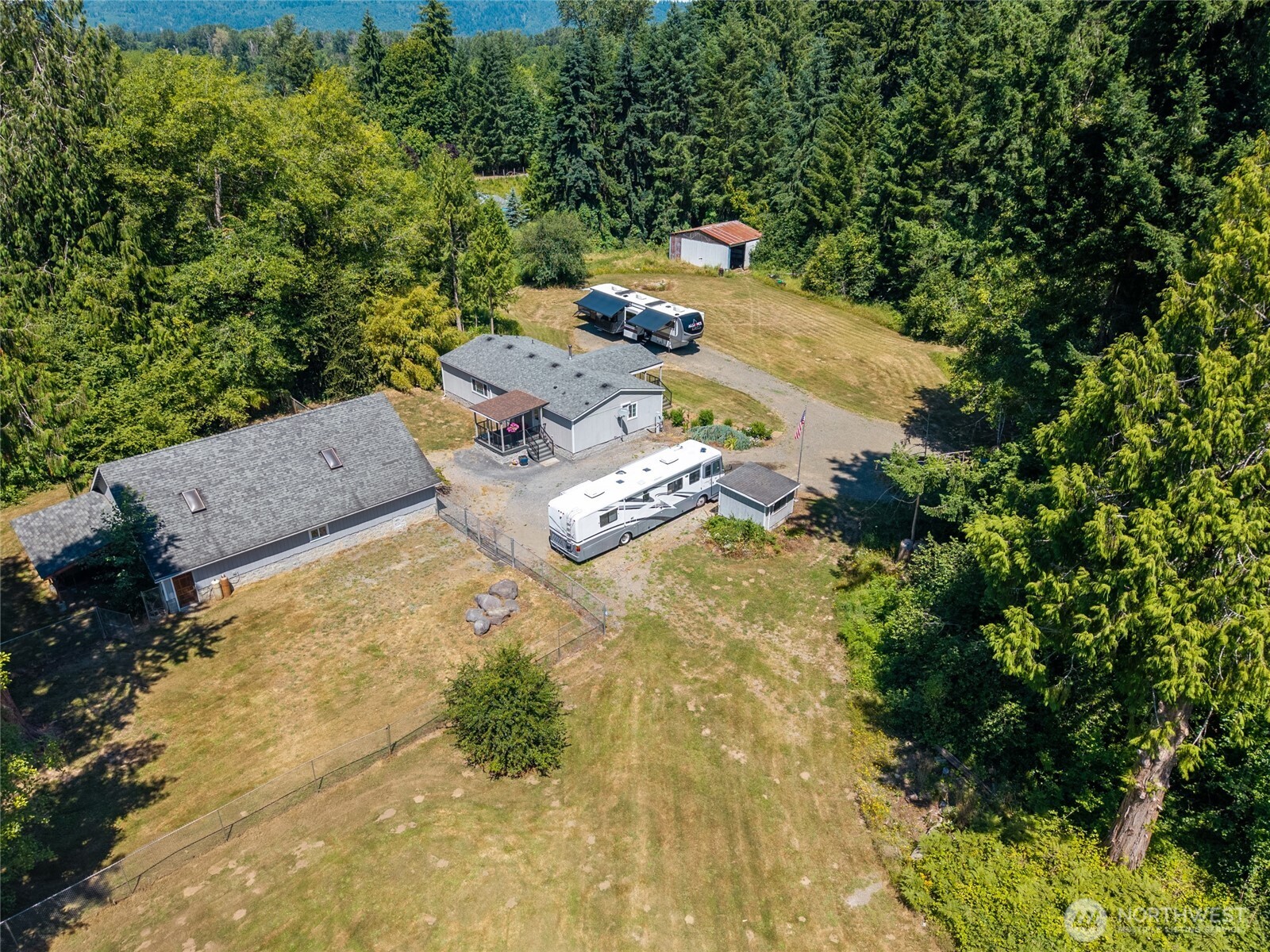 19619 Michigan Hill Road Southwest Rochester, WA 98579 - Photo 29 of 40 an aerial view of residential house with outdoor space