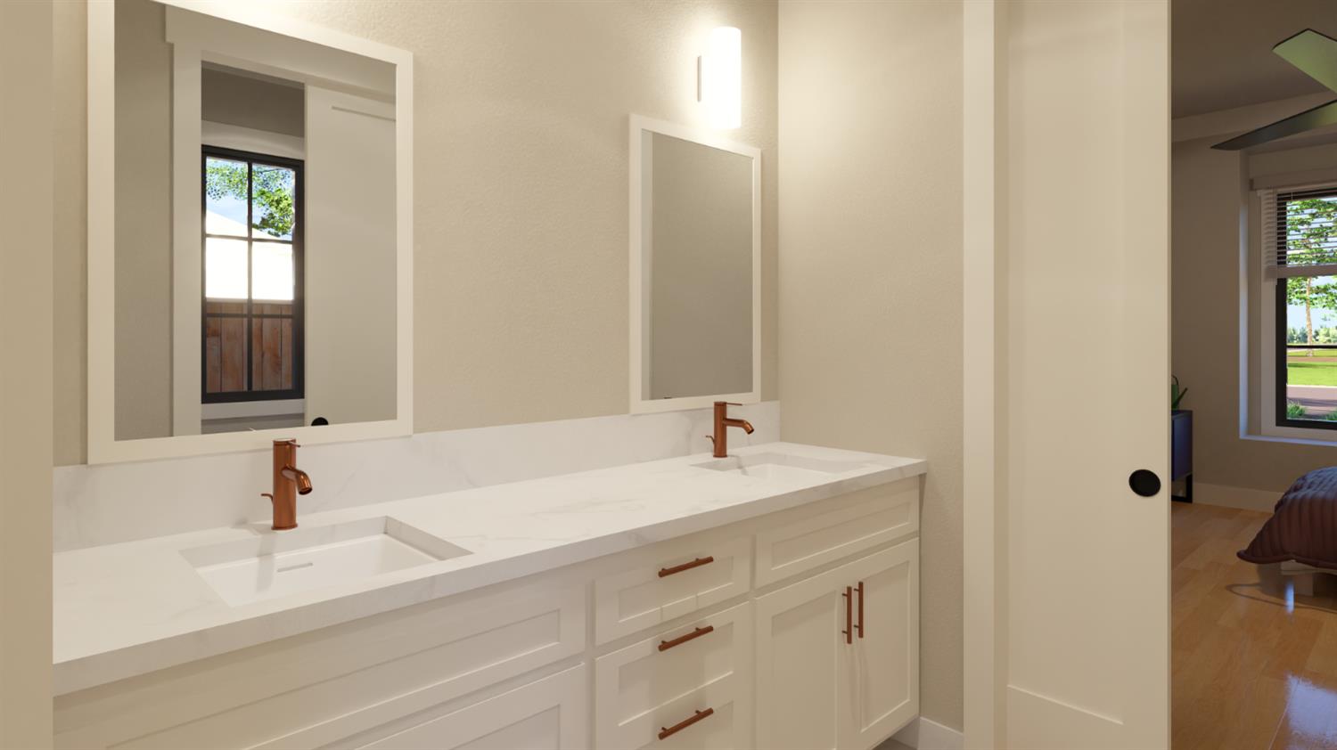 5709 Thomson Loop Davis, CA 95616 - Photo 18 of 26 a bathroom with a sink and a mirror