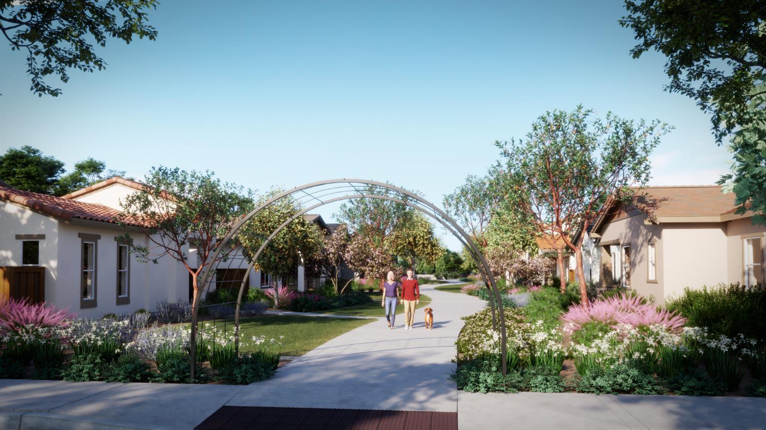 5709 Thomson Loop Davis, CA 95616 - Photo 26 of 26 a front view of a house with a yard and a garden