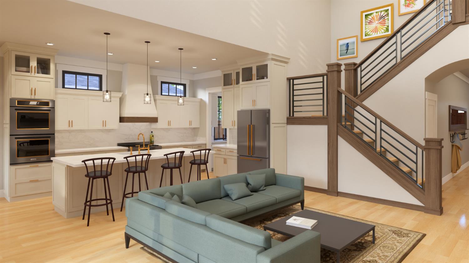 5709 Thomson Loop Davis, CA 95616 - Photo 7 of 26 a living room with stainless steel appliances furniture and a kitchen view