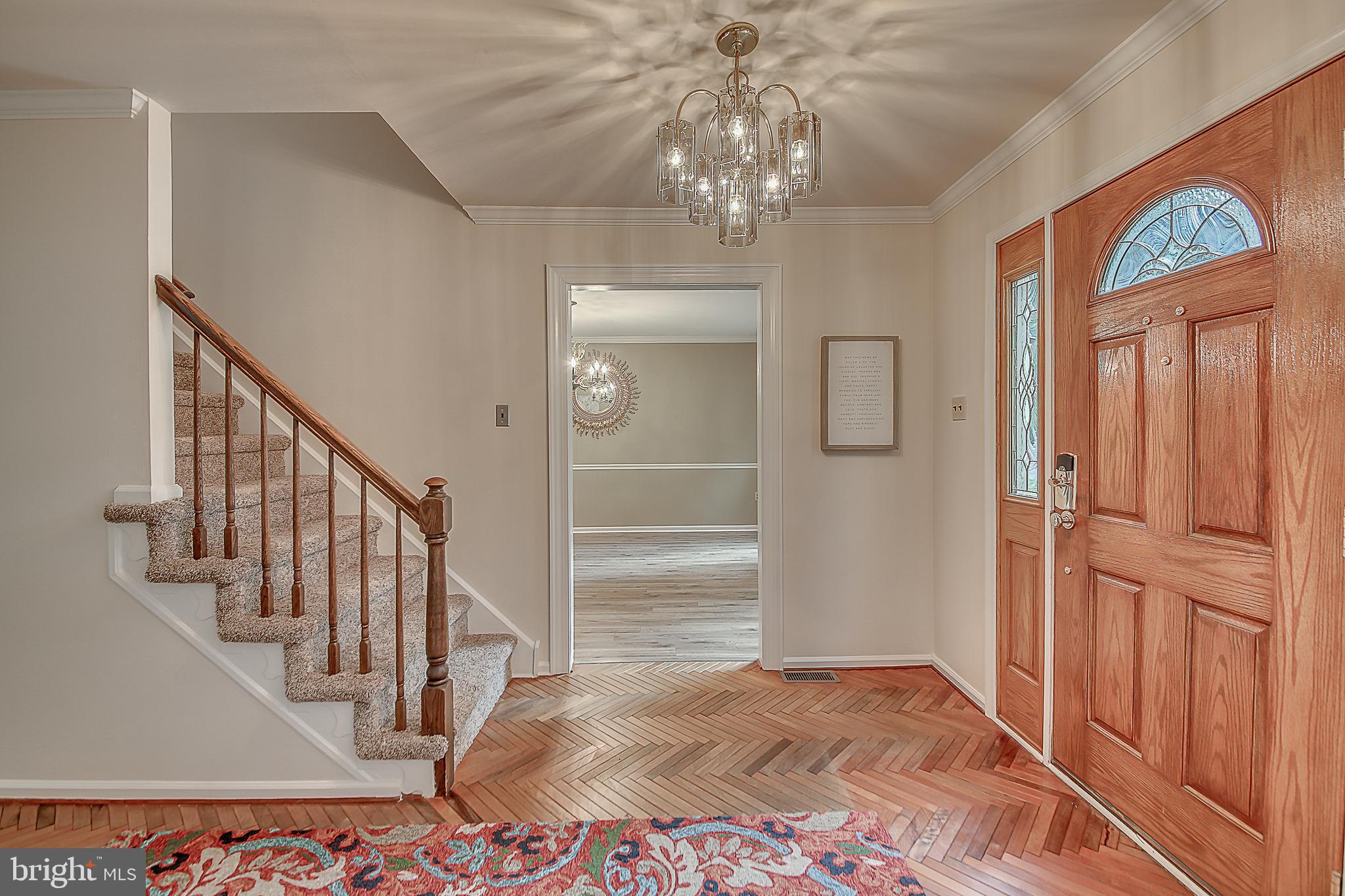 305 Newgate Road Langhorne, PA 19047 - Photo 6 of 37 Foyer with Parquet Floor