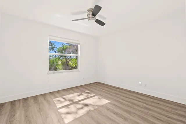 an empty room with a window