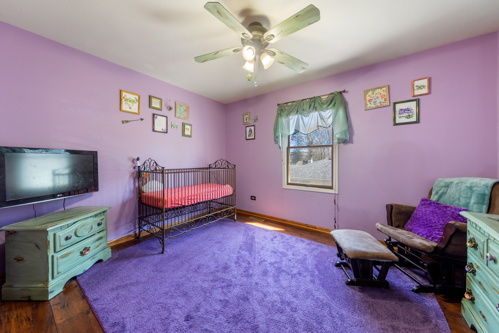 1040 North Cedar Road New Lenox, IL 60451 - Photo 23 of 37 a bedroom with a bed and wooden floor