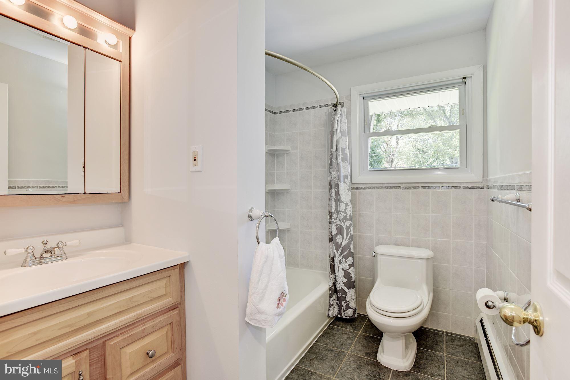 3618 Macalpine Road Ellicott City, MD 21042 - Photo 22 of 30 a bathroom with a toilet sink a mirror and shower