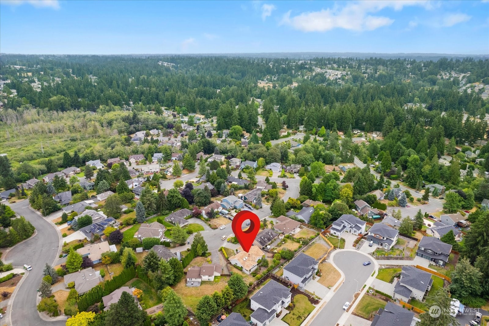 2480 215th Place Southwest Brier, WA 98036 - Photo 40 of 40 an aerial view of residential houses with outdoor space and trees
