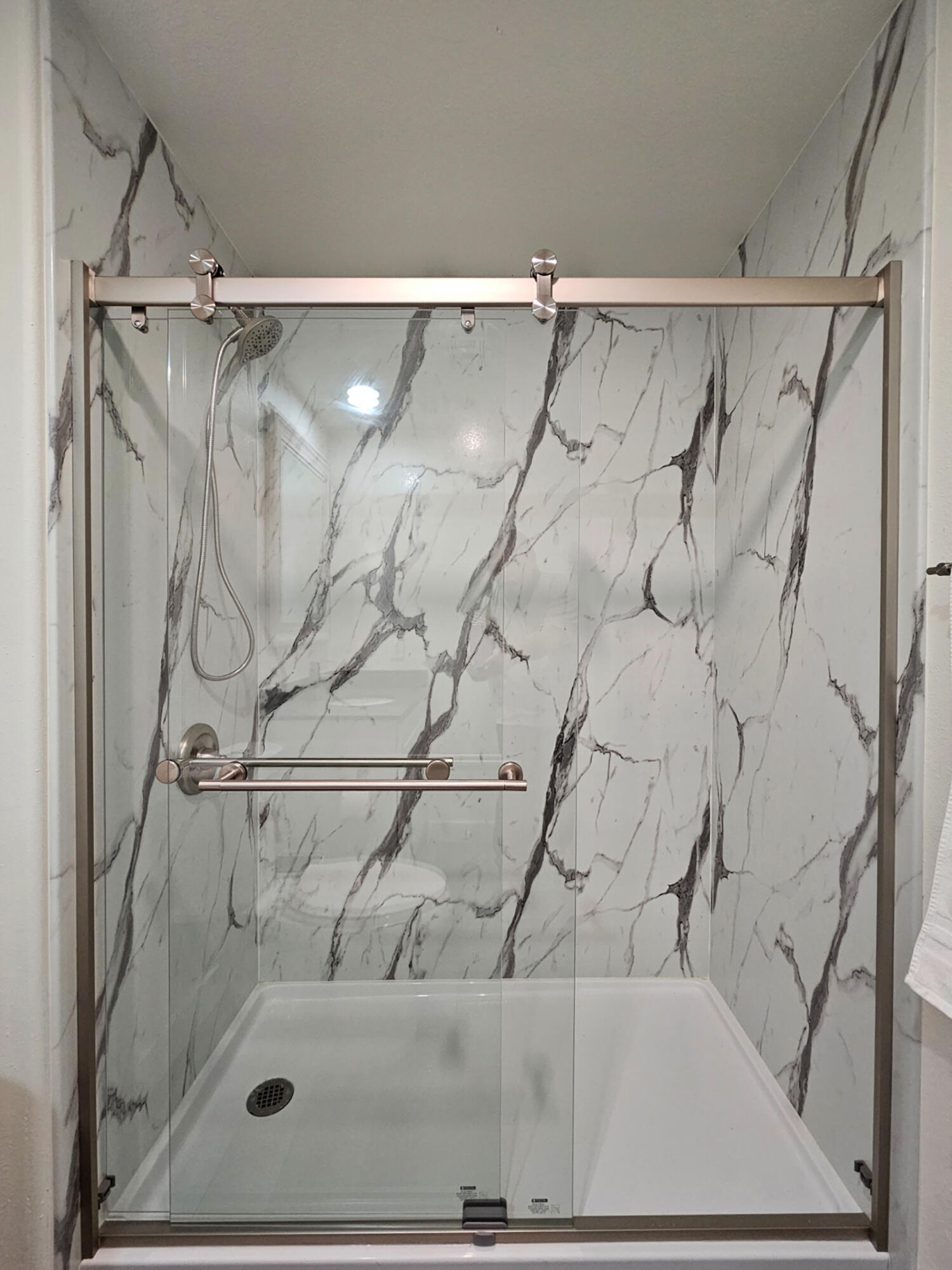 61786 Desert Air Road Joshua Tree, CA 92252 - Photo 27 of 54 a bathroom with a shower and a sink
