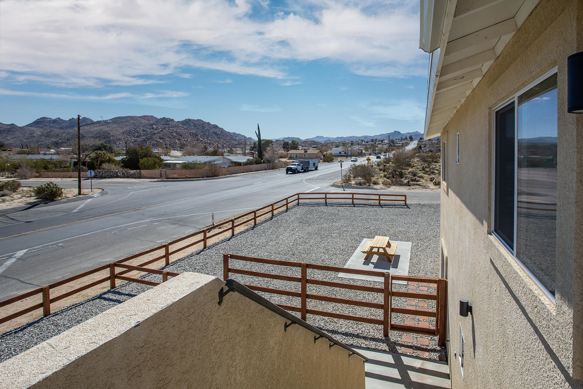 61786 Desert Air Road Joshua Tree, CA 92252 - Photo 34 of 54 a view of a terrace with sky view