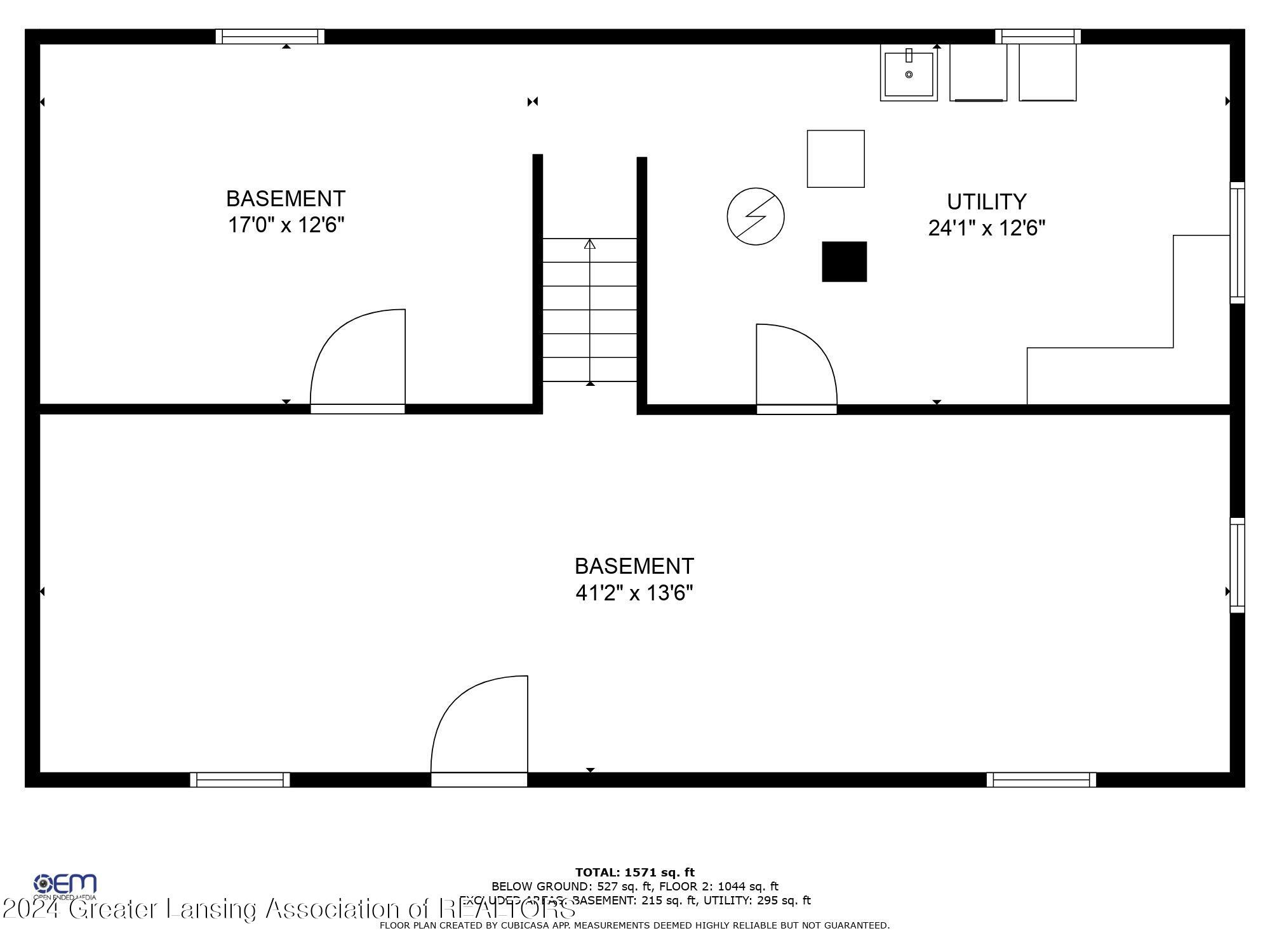 6426 Rosedale Road Lansing, MI 48911 - Photo 32 of 33 Basement Floor Plan