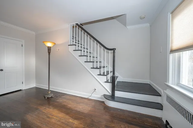 a utility room with cabinets