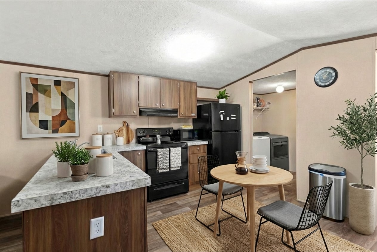 341 Southwest Front Street Bartlett, TX 76511 - Photo 6 of 23 a kitchen with stainless steel appliances granite countertop a kitchen island a stove a table and chairs in it