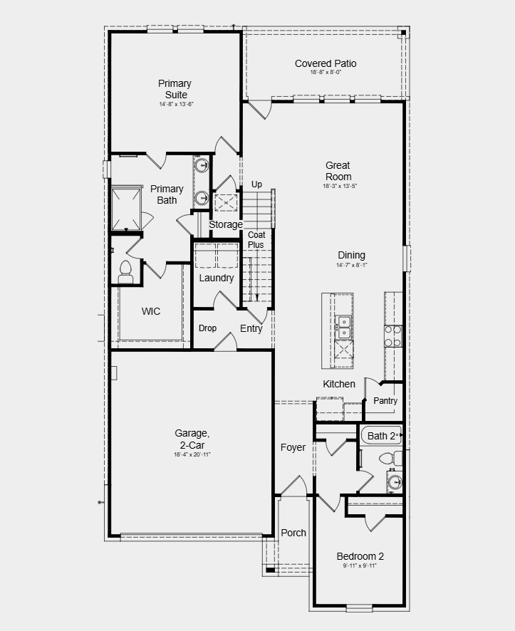 21930 Longhorn Rdg Drive Hockley, TX 77447 - Photo 36 of 37 First Floor Plan - Additional Highlights Include: Covered Patio, granite countertops, white kitchen. large game room and no rear neighbors