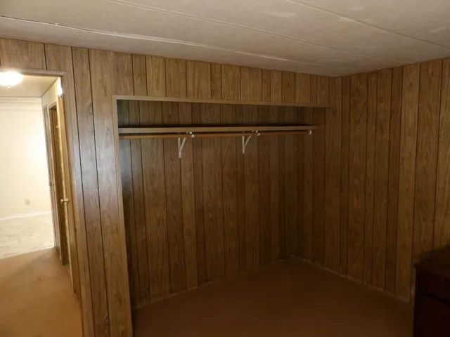 a view of wooden door