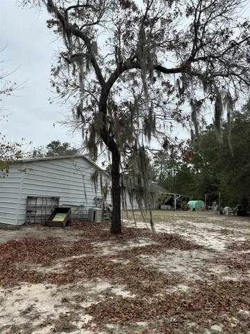 a view of a outdoor space with a tree
