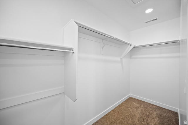 2123 Wolverine Way, Unit 2437 Washington, UT 84780 - Photo 36 of 40 Walk-in closet featuring white walls, white trim, recessed lighting, and carpet flooring