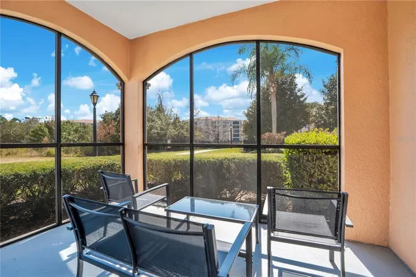 a balcony view with a ocean view