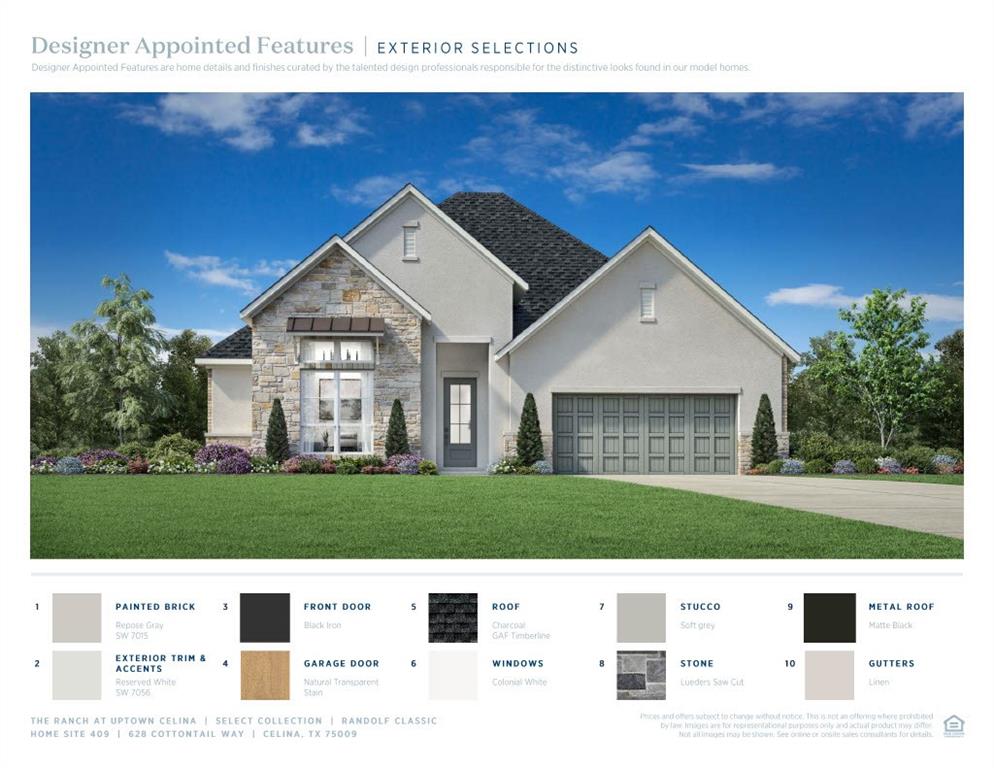 628 Cottontail Way Celina, TX 75009 - Photo 2 of 11 a black and white photo of a house