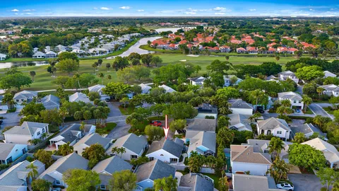an aerial view of multiple house