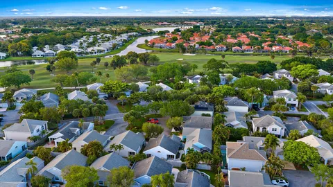 an aerial view of multiple house