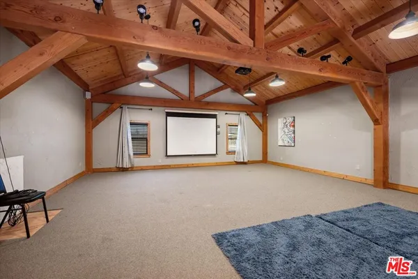 a view of an ocean and a mountain