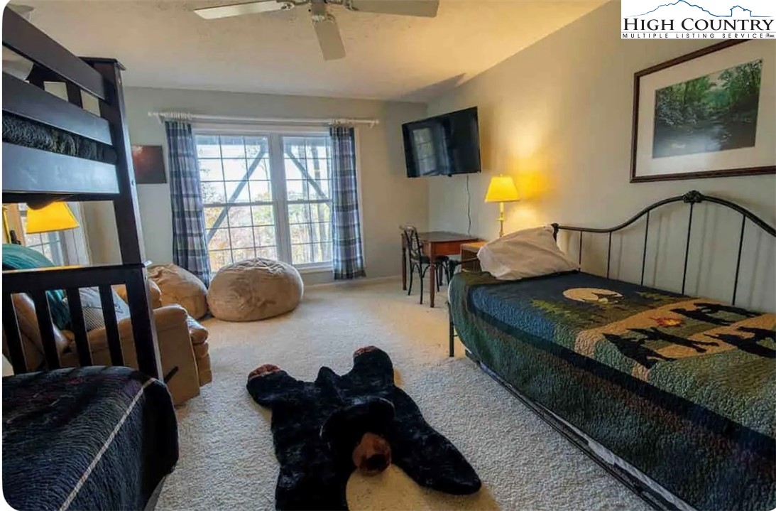 304 St Andrews Road Beech Mountain, NC 28604 - Photo 17 of 33 a living room with furniture and a flat screen tv