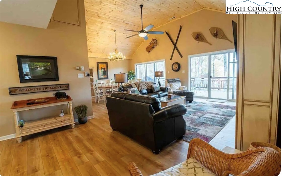 304 St Andrews Road Beech Mountain, NC 28604 - Photo 25 of 33 a living room with furniture and a window