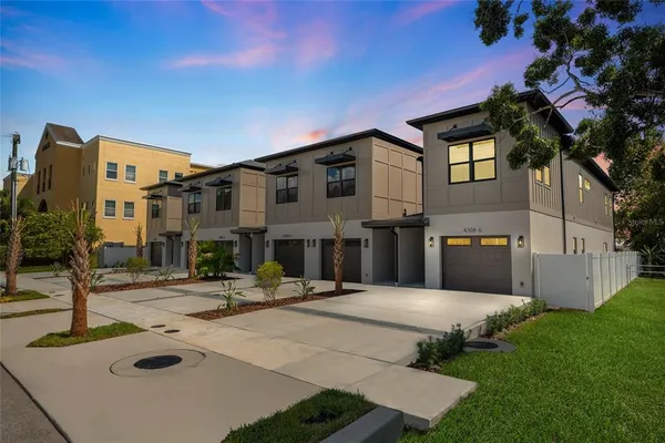 a front view of a house with entertaining space