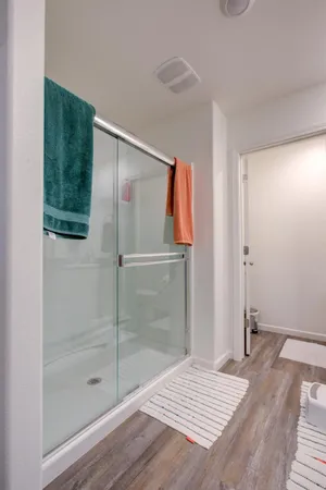 an outdoor view with patio