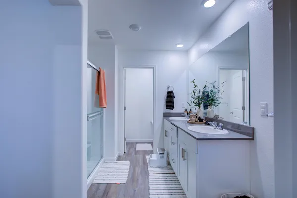 a living room with furniture and a couch