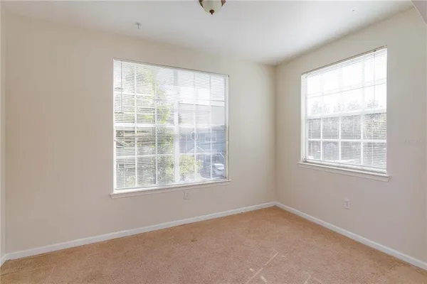 an empty room with a window