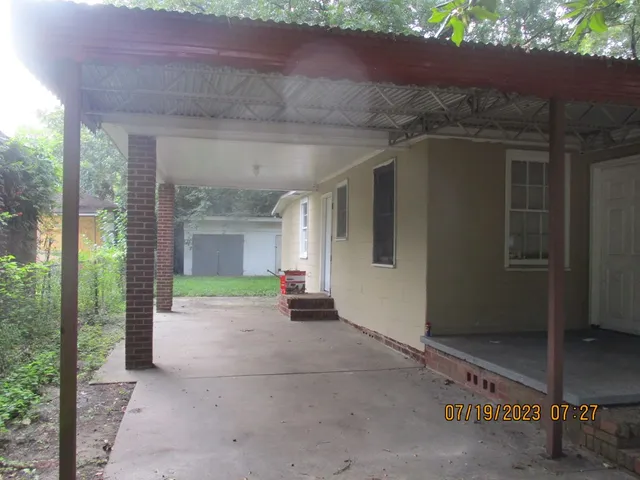 a view of a door of the house