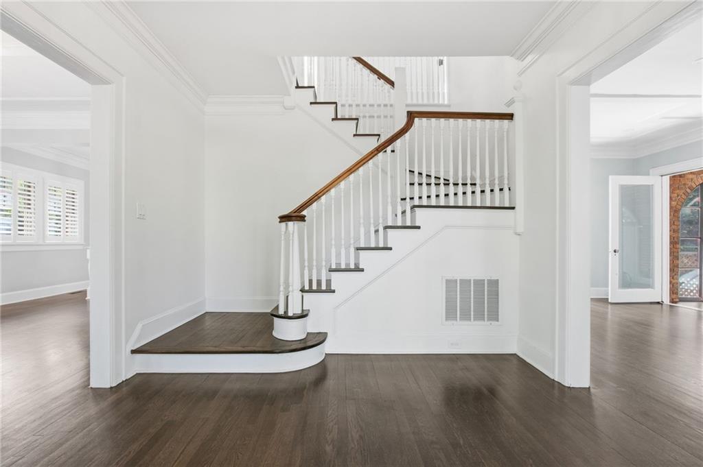 1417 Briarcliff Road Northeast Atlanta, GA 30306 - Photo 4 of 51 a view of entryway and hall with wooden floor