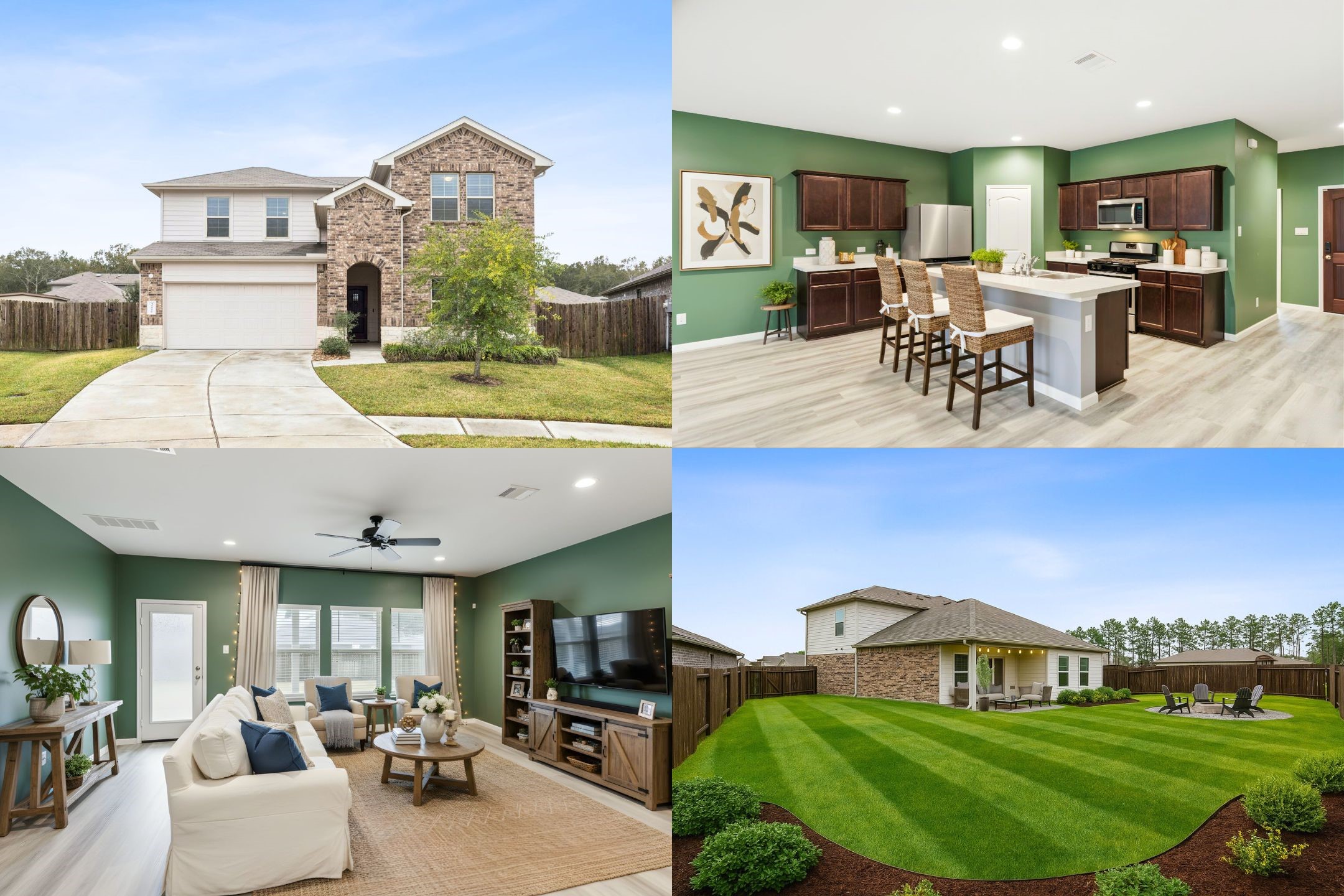 a view of a living room and dining room