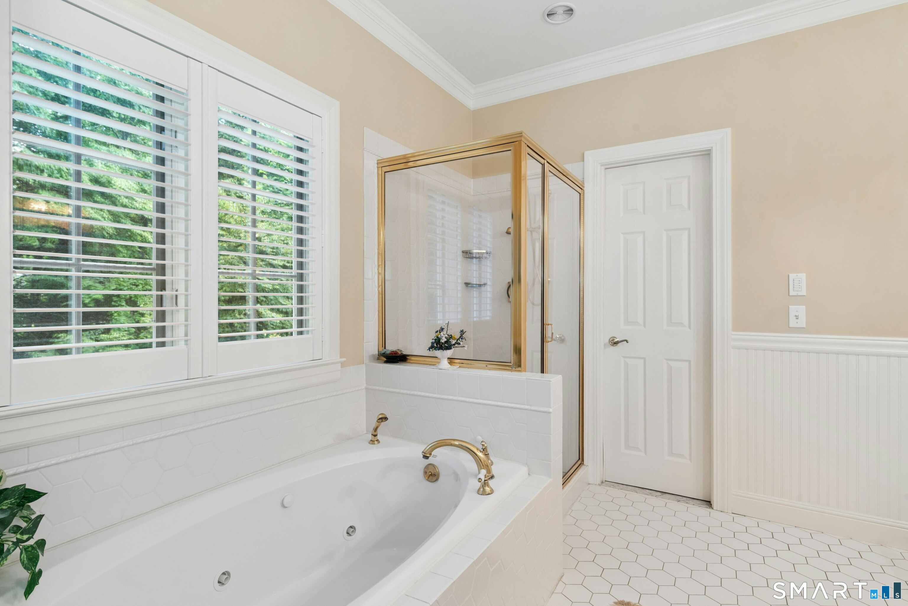 17 D Butterfield Road Newtown, CT 06470 - Photo 25 of 34 Tongue and Groove Beadboard, Stall Shower and Whirlpool Tub