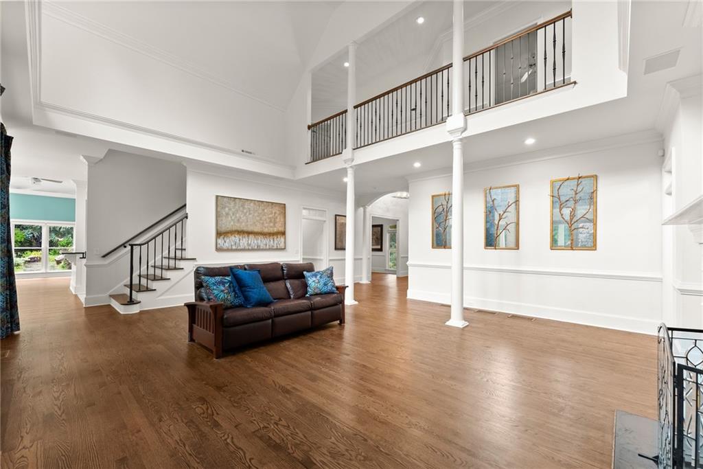 77 Old River Road Dahlonega, GA 30533 - Photo 18 of 98 a living room with furniture and a wooden floor