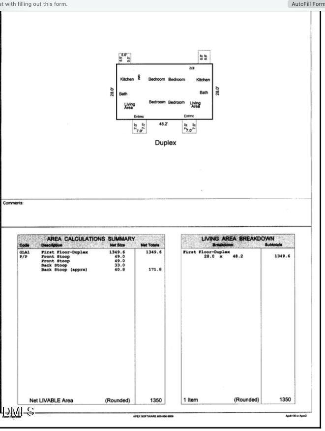721 South Merritt Mill Road Chapel Hill, NC 27516 - Photo 28 of 28 Floor plan 719 A&B