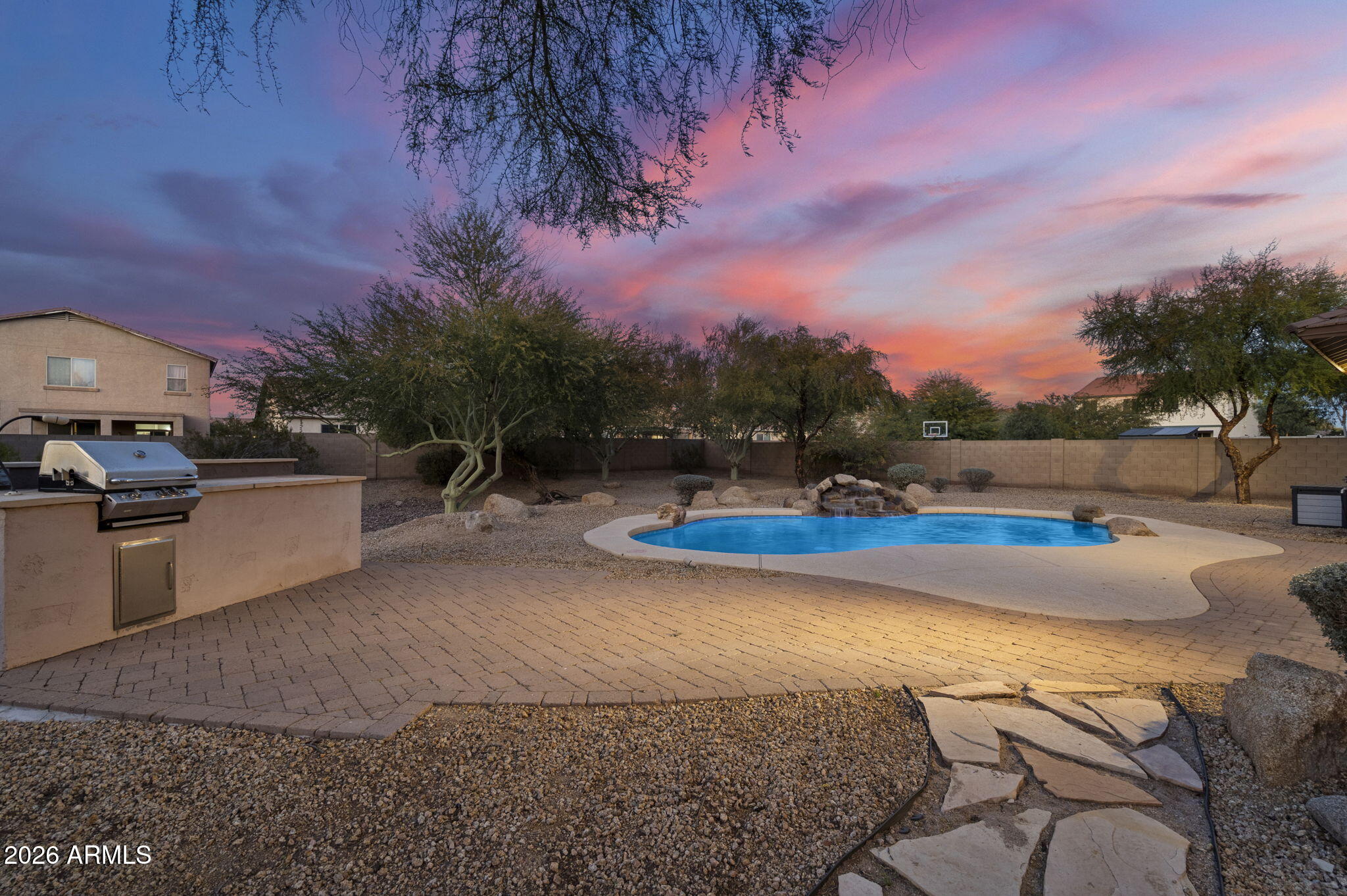 6920 West Fremont Road Laveen, AZ 85339 - Photo 37 of 44 Built-In BBQ & Desert Landscaping