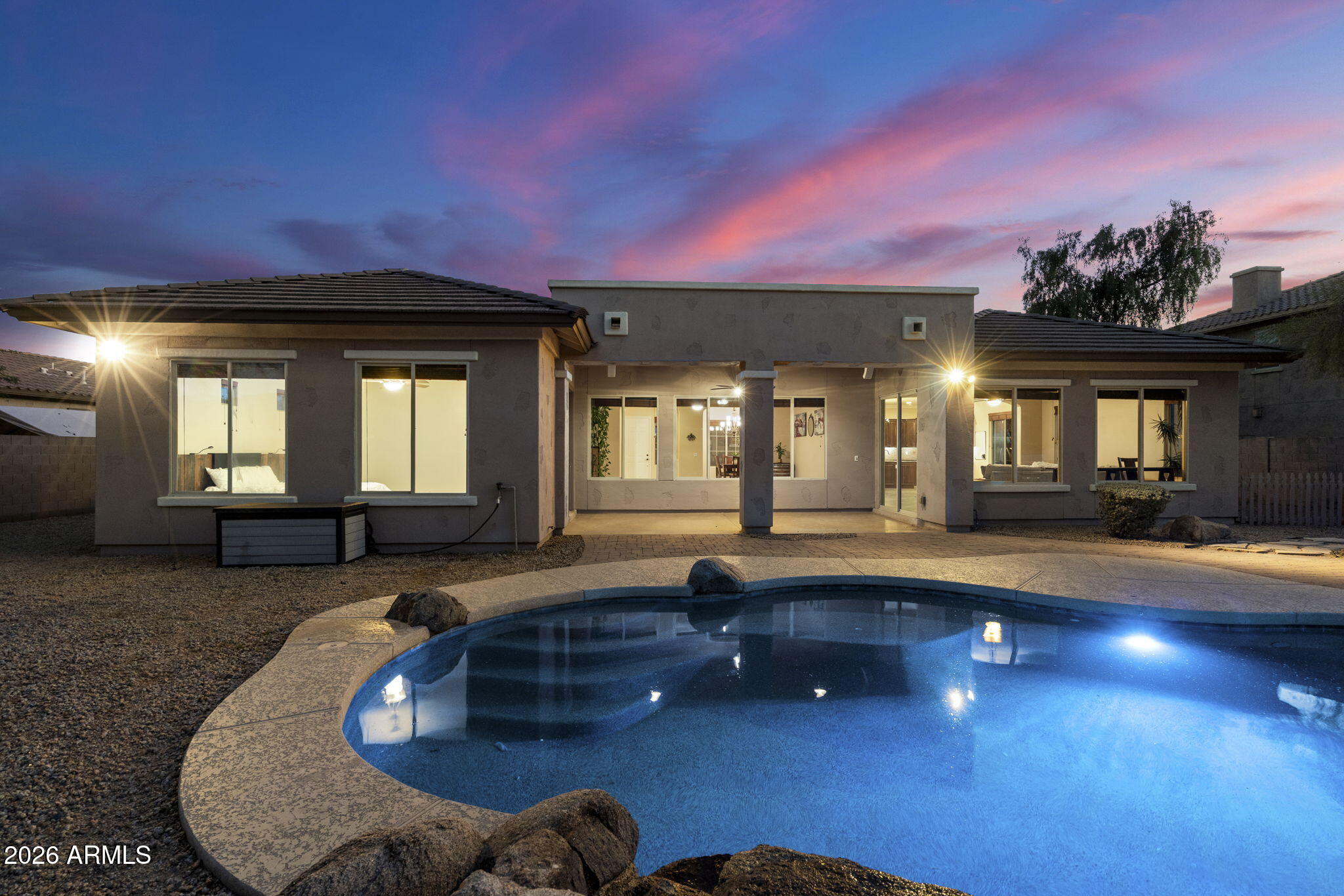 6920 West Fremont Road Laveen, AZ 85339 - Photo 39 of 44 Pool w Paver Patio & Sunset Views