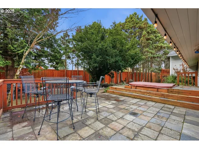 a view of outdoor space with seating area