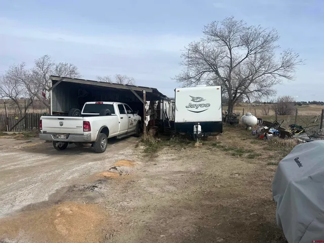 a backyard of a house