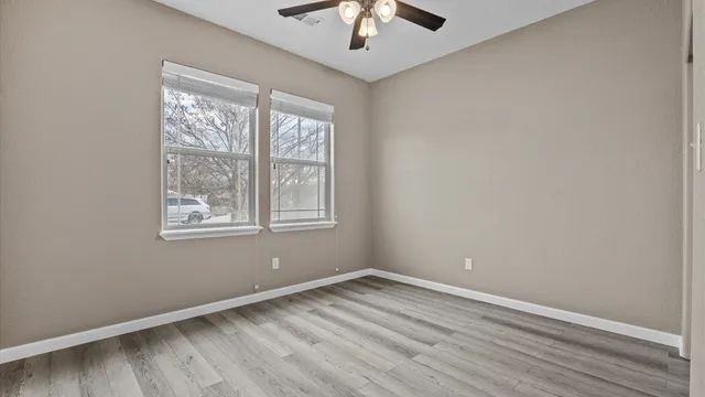 an empty room with a window