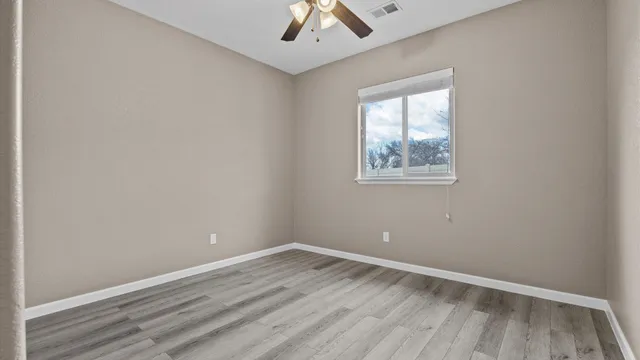 an empty room with a window