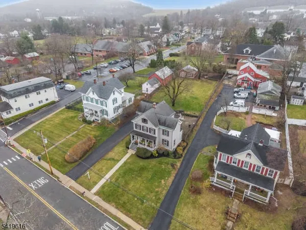 an aerial view of a pool table and a terrace