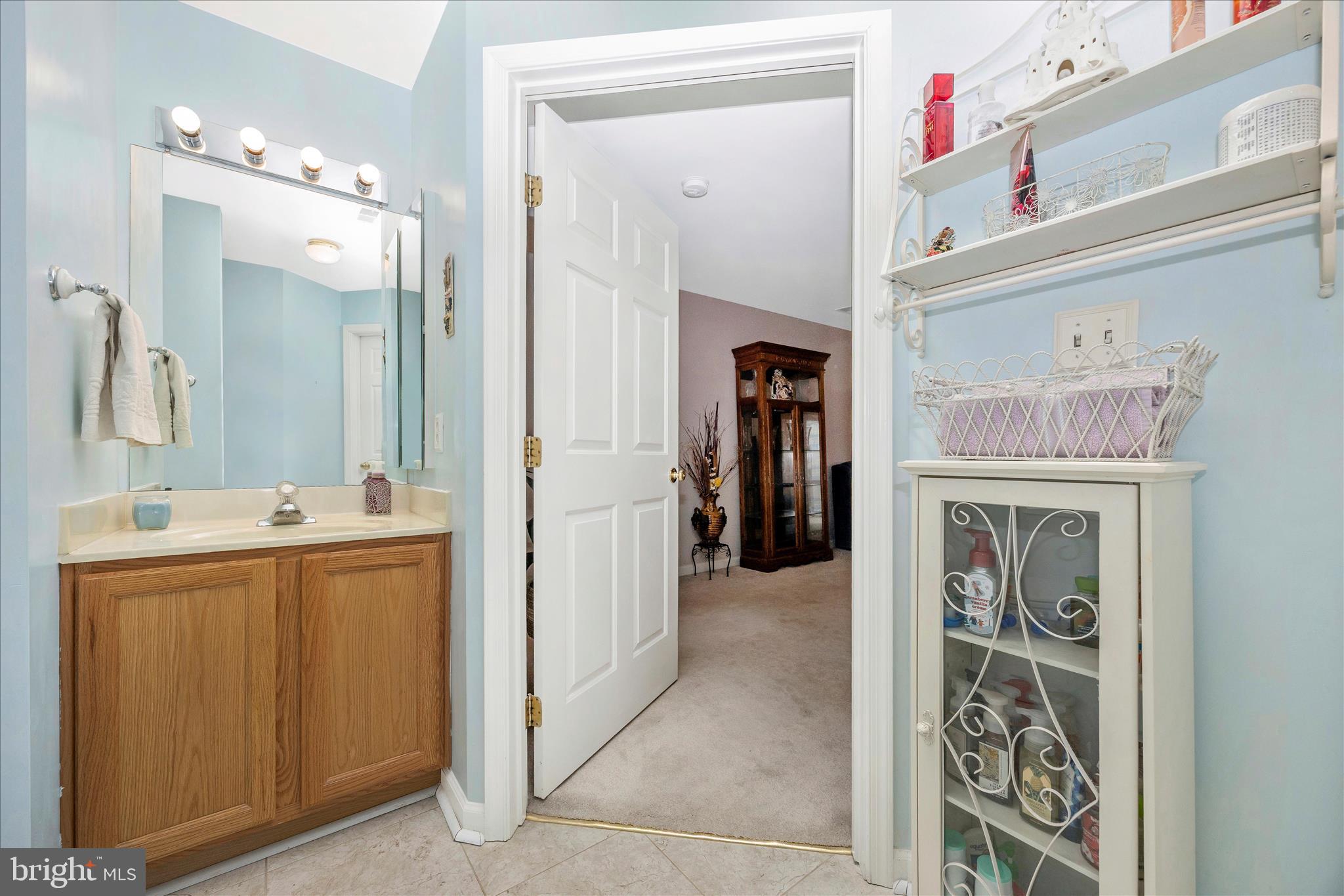 25900 Ridge Manor Drive, Unit 6000B Damascus, MD 20872 - Photo 20 of 39 a bathroom with a sink a mirror and a shower