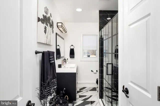 a view of a kitchen with appliances and cabinets