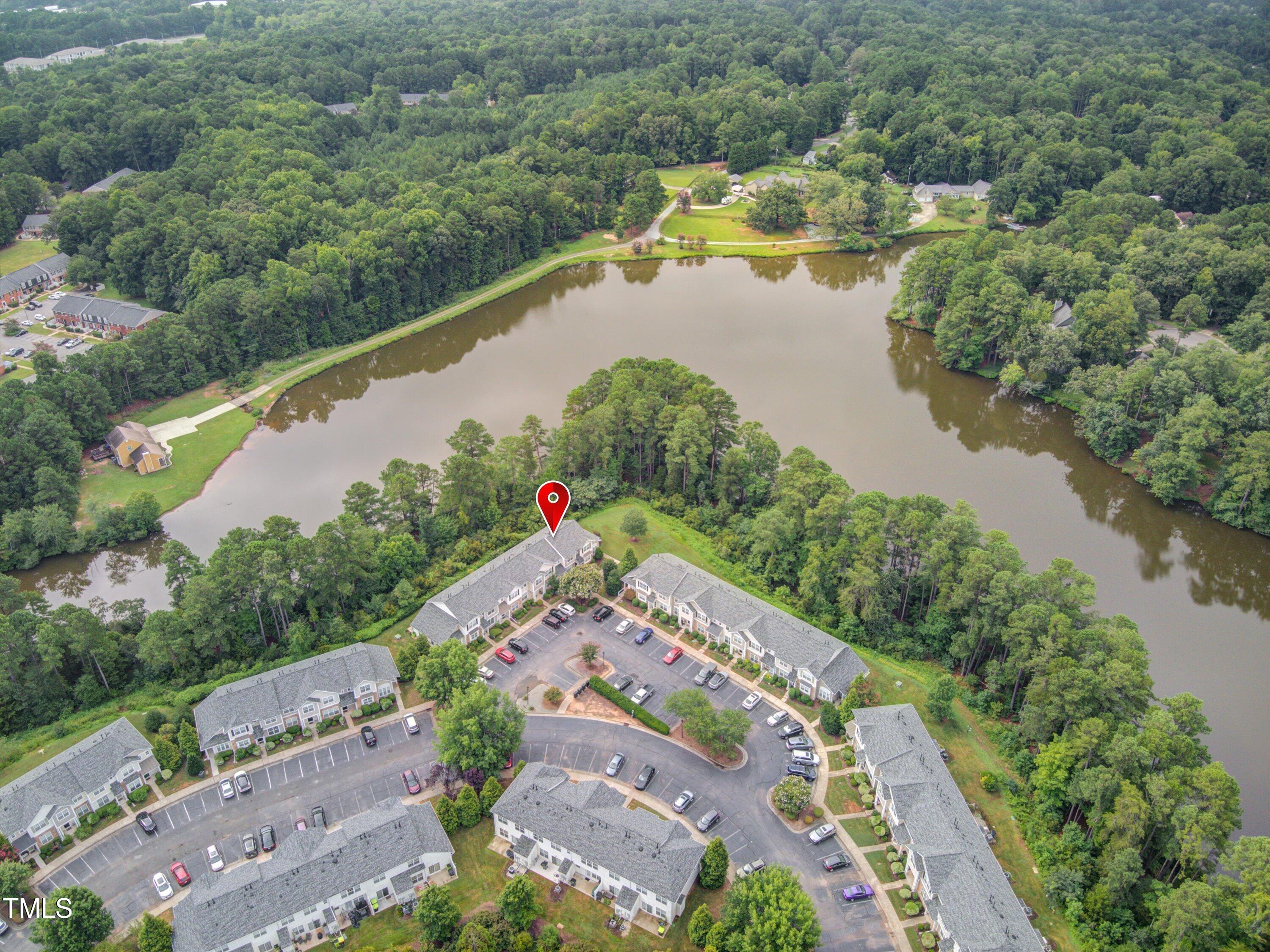 3583 Sugar Tree Place Durham, NC 27713 - Photo 39 of 50 a view of a lake with a city view