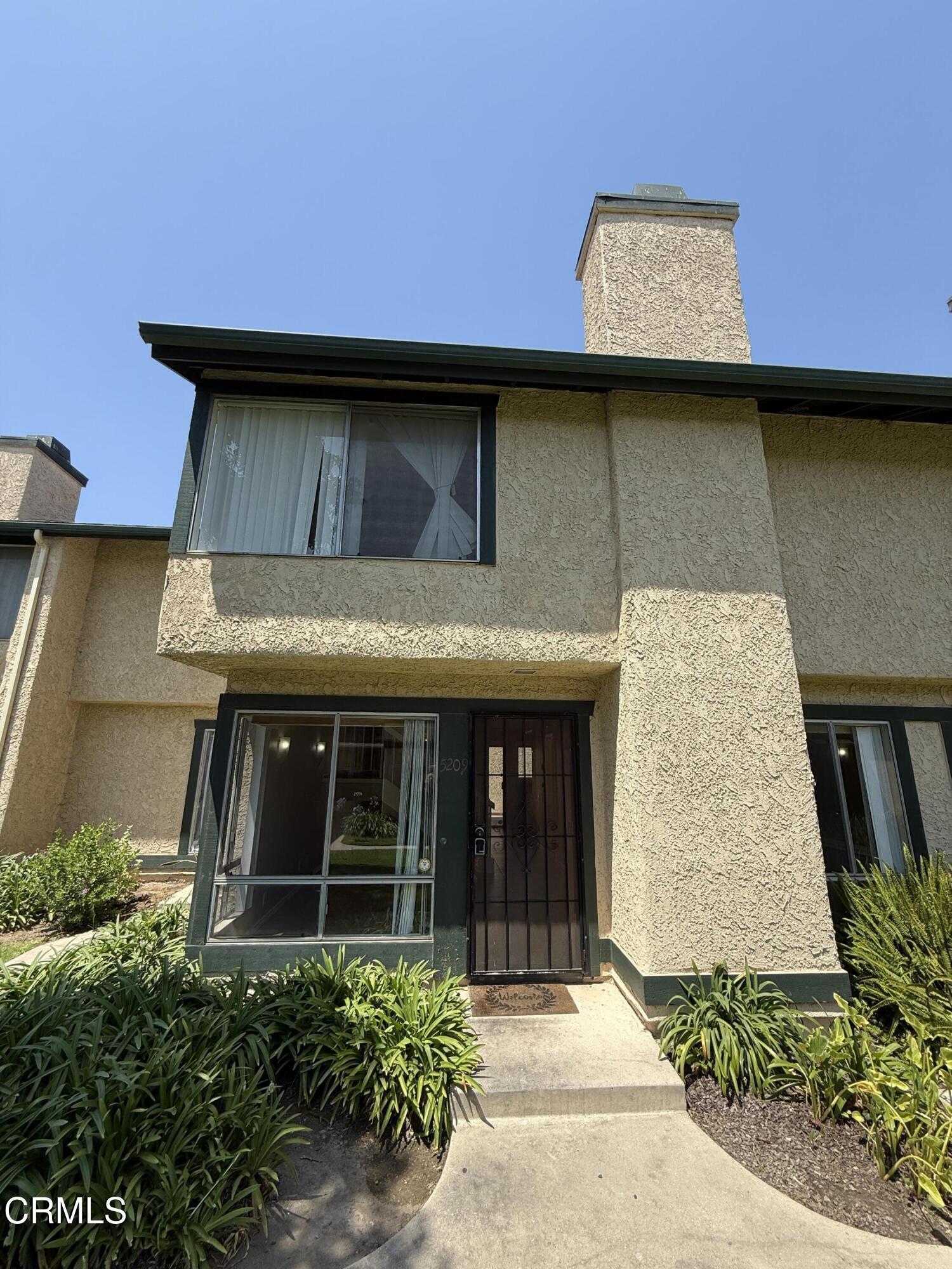 a front view of a house