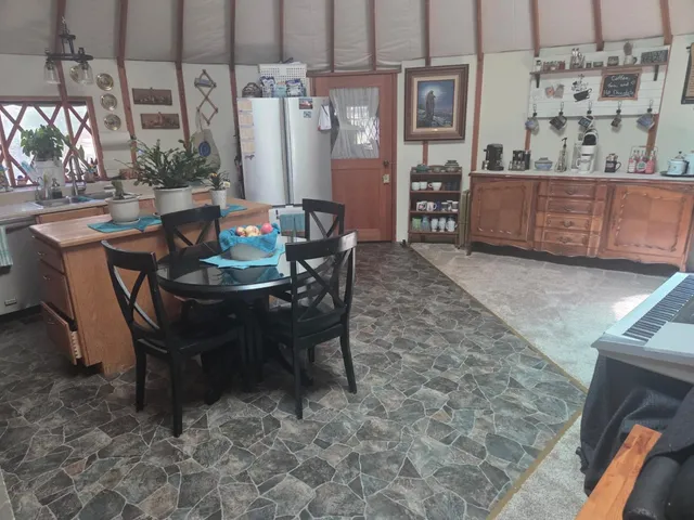 a room with furniture